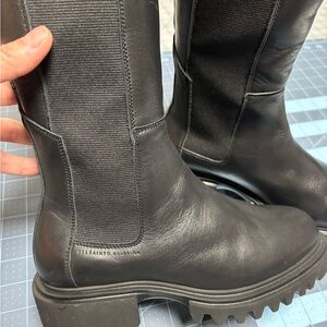 All Saints Black Leather Boots